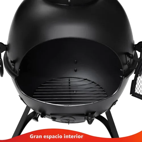 Vista 2 de SINGLYFIRE Chimenea de Chiminea Prairie para Exteriores, Chimenea para Cubierta o Patio, Hoguera de Madera para el Patio Trasero con Cubierta