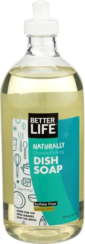 Vista 8 de Better Life Jabón para platos sin sulfato, resistente a la grasa y suave para las manos, granada, 22 onzas