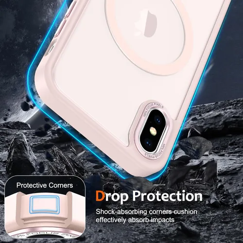 Vista 774 de Anuck - Funda magnética para iPhone 11 compatible con MagSafe, carcasa trasera mate translúcida dura, borde de TPU, delgada, resistente a impactos