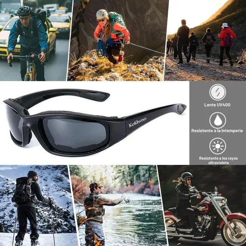 Vista 2 de (3 PCS) Gafas para Montar Motocicleta con Almohadillas de Espuma, Gafas Protectoras con Protección UV Anti-Viento A Prueba de Polvo, Gafas de Sol