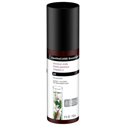 Vista 3 de ApotheCARE Essentials The Mender Aceite reparador del cabello, leche de coco, jazmín blanco, vitamina E, 4 onzas