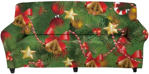 Vista 27 de Horeset Snowy Tree - Funda de sofá para 2 cojines, decoración del hogar, funda protectora de muebles para perro, impermeable y lavable Árbol nevado