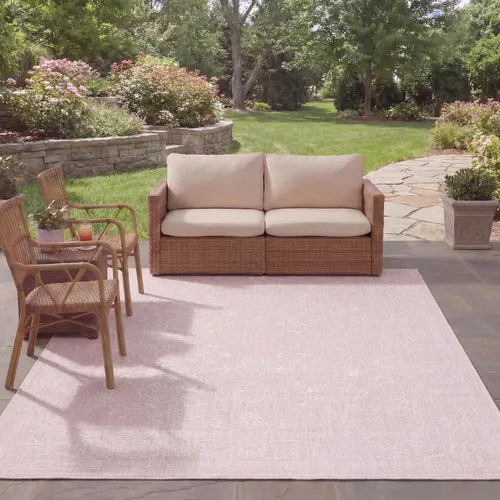 Vista 40 de SAFAVIEH Alfombra lavable al aire libre, colección Courtyard - 2'3" x 5', azul aguamarina y gris, no desprende pelusa y fácil limpieza, ideal