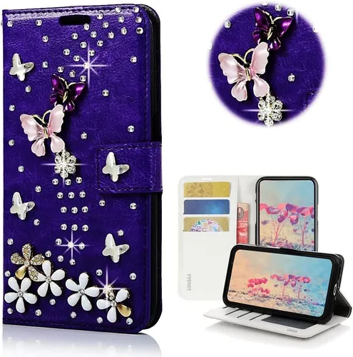Vista 2 de Bling SSBLDwSPCPSeries-11 - Funda de piel con tapa y protector de pantalla y cable