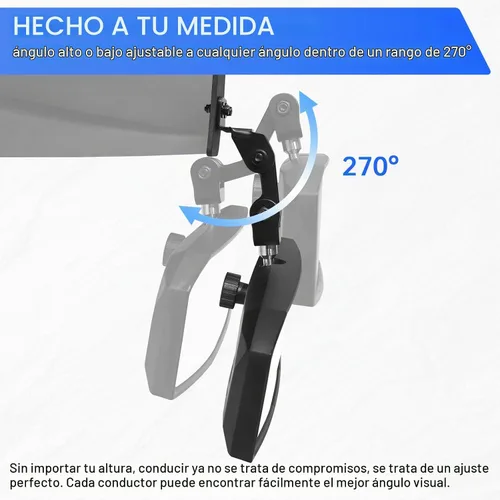 Vista 3 de SHEJISI Espejo retrovisor UTV, espejo retrovisor para Polaris Ranger compatible con Polaris Ranger 500 570 900 XP 1000XP / Crew, posición ajustable