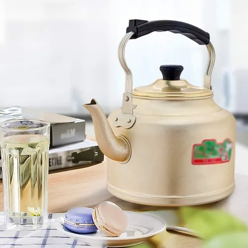 Vista 2 de LIOONS Hervidor de té de grado alimenticio, tetera de aluminio con parte inferior engrosada, tetera de gran capacidad, para todas las estufas