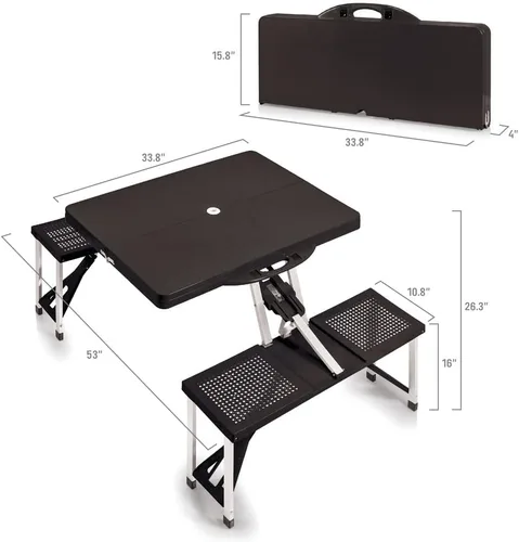Vista 3 de PICNIC TIME NCAA Florida State Seminoles - Mesa de picnic plegable para campo de fútbol, mesa de campamento - Mesa de exterior con agujero