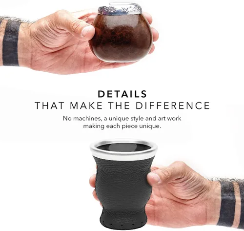 Vista 4 de BALIBETOV Juego de 2 calabazas Yerba Mate y 1 paquete de 3.53 oz - 3.5 onzas de Yerba Mate - Yerba Mate Cup Argentina - 2 tazas Mate, 2 bombillas, 1