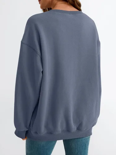 Vista 4 de EFAN Sudaderas de gran tamaño para mujer, cuello redondo, sudaderas con capucha y2k, trajes de moda de otoño, para adolescentes, niñas, lindo suéter