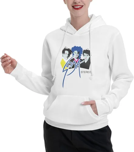 Vista 4 de furno Soda Stereo Hoodie Woman's Fall Fashion Tops Winter Drawstring Pullover Comfy Clothes White