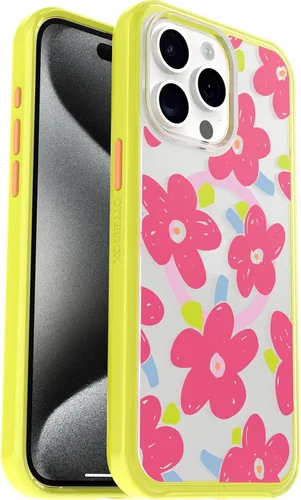 Vista 16 de OtterBox - Funda transparente para iPhone 15 Pro Max Symmetry Series, polvo de estrellas (transparente/plateado), se ajusta a MagSafe, ultra suave