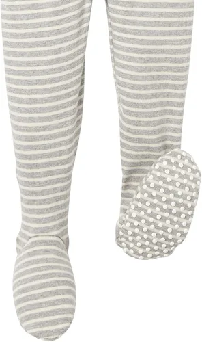 Vista 6 de Moon and Back by Hanna Andersson Pijama unisex de una pieza de algodón orgánico con pies de manga larga para bebés