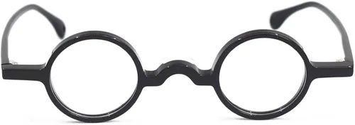 Vista 3 de BETSION Vintage Pequeño Redondo 1.339in Gafas Marcos Acetato Llanta Completa Hecho a Mano Hombres Mujeres Unisex Miopía Rx capaz