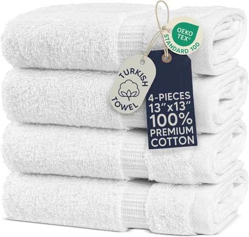 Vista 34 de Towel Bazaar Juego de toallas de 8 piezas, 100% algodón turco, color negro