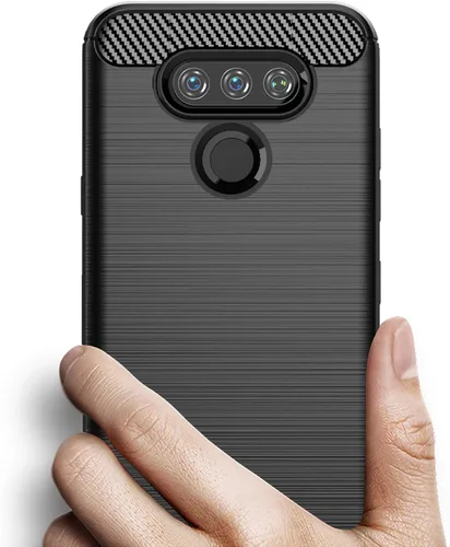 Vista 2 de Osophter Funda para LG Premier Pro Plus L455DL, LG Xpression Plus 3 Funda de goma TPU flexible de absorción de golpes para LG Harmony 4 (negro)