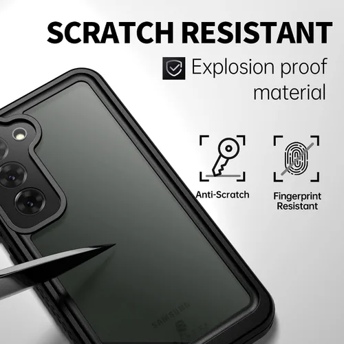 Vista 7 de BEASTEK Funda impermeable para Galaxy S23, a prueba de golpes, a prueba de polvo, IP68, serie FSN con protector de pantalla integrado antiarañazos