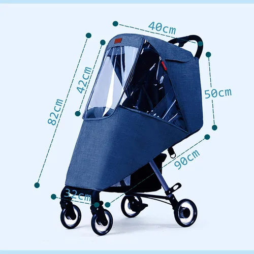 Vista 6 de Funda de lluvia universal para cochecito de bebé, protector de lluvia, impermeable, protector contra el clima, cubierta de cochecito de bebé