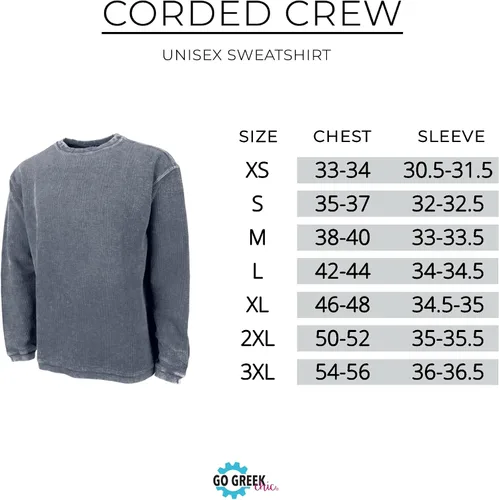 Vista 2 de Go Greek Chic Pi Beta Phi Embroidered Corded Crewneck Sweatshirt, Angel Design