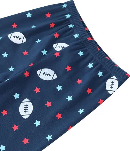 Vista 5 de Pijamas de algodón de 4 piezas para niños, conjunto de pijamas de Navidad y Halloween para niños