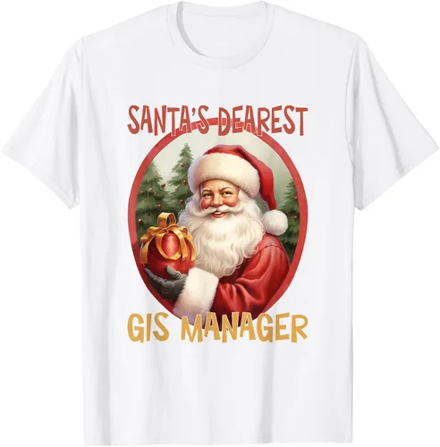 Vista 15 de GIS Manager Christmas Holiday Love Xmas T-Shirt Negro