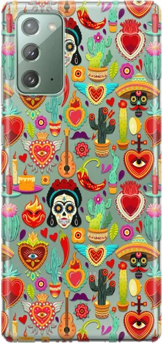 Vista 5 de Funda de teléfono compatible con Samsung Galaxy S25 S24 S23 Ultra S22 Plus S21 FE S20 Note 20 Flexible a prueba de golpes Día de los Muertos