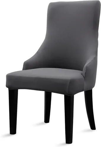 Vista 5 de Liykimt Juego de 1 funda elástica para silla lateral con respaldo de ala, funda decorativa para silla de comedor con brazo, lavable tapizada