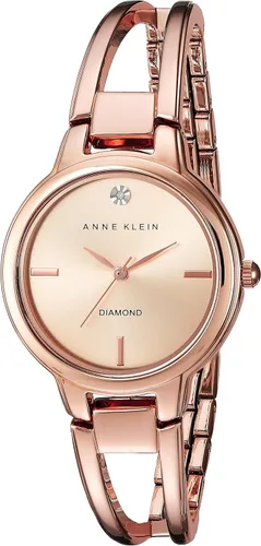 Vista 9 de Anne Klein - Reloj de brazalete con esfera de diamante auténtico para mujer