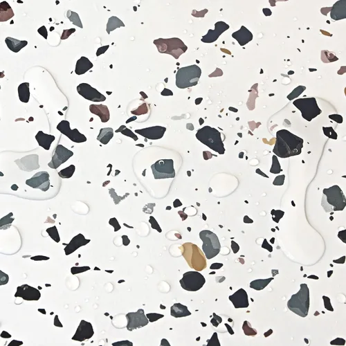 Vista 9 de Ababoorty Papel de contacto de granito de 15.8 x 197 pulgadas, papel de contacto de terrazo blanco para encimeras, papel tapiz autoadhesivo