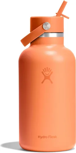 Vista 102 de Hydro Flask Botella de agua – Acero inoxidable aislado – Tapa flexible con popote de boca ancha, antiderrames, a prueba de fugas y recargable