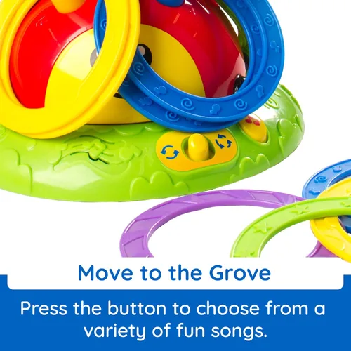 Vista 5 de Fat Brain Toys Salto y lanzamiento musical 2 en 1, juegos activos para interiores y exteriores para niños a partir de 4 años, juguetes divertidos