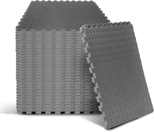 Vista 4 de Yes4All 24SQFT-120SQFT - Tapete de ejercicio de rompecabezas para gimnasio en casa, baldosas de espuma EVA entrelazadas con borde