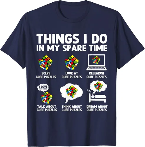Vista 67 de Things I Do in My Spare Time Cube Puzzle Speed Cubing Camiseta