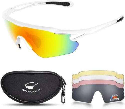 Vista 14 de Cycling Glasses, TR90 Unbreakable Frame Polarized Anti-UV400 Sports Sunglasses