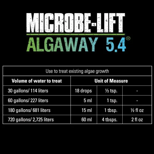 Vista 6 de MICROBE-LIFT Algaway 5.4 Removedor de Algas para Acuarios, Alguicida para Tanques de Agua Dulce y Salada, Control de Algas en Acuarios y Limpiador
