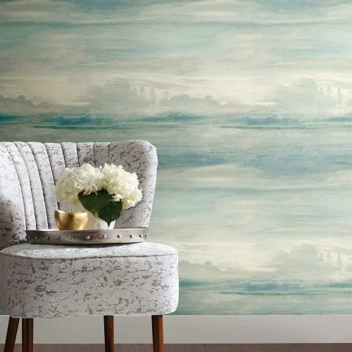 Vista 9 de York Wallcoverings - Papel tapiz para despegar y pegar azul y beige