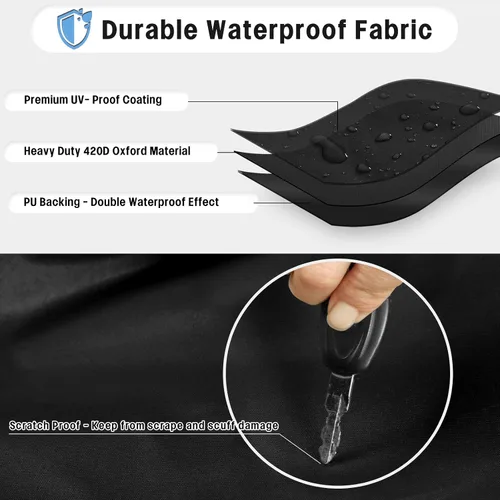 Vista 2 de OutdoorLines - Juego de 4 fundas impermeables para neumáticos al aire libre - Funda para rueda de remolque a prueba de UV, protector de neumáticos a
