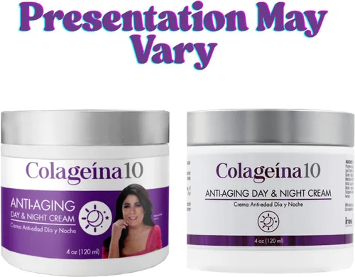 Vista 2 de Colageina 10 Crema Antienvejecimiento de día y de noche, Crema facial, Ayuda a hidratar y suavizar la piel, Suaviza las líneas de expresión, 120 ml