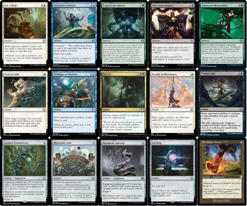 Vista 5 de Commander Atraxa Toxic Infect Deck – Negro Blanco Azul Verde – EDH CEDH – Atraxa, Praetors' Voice – 100 cartas – Magic Custom The Gathering Deck