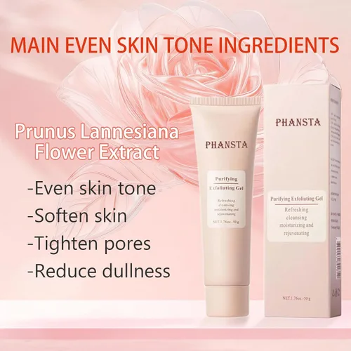 Vista 4 de Gel exfoliante purificante – 1.76 oz de enzimas purificantes suaves para el cuidado de la piel facial, hidratación de plantas, suave comodidad