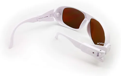 Vista 6 de MCWlaser 190-540nm y 800-1700nm Gafas de Seguridad Láser OD5+, Protección Yag, Láser Azul, Verde y Luz UV, Anteojos de Protección Láser para 405nm