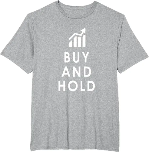 Vista 18 de Stocks Investing Buy and Hold Investor T-Shirt Asphalt Grey