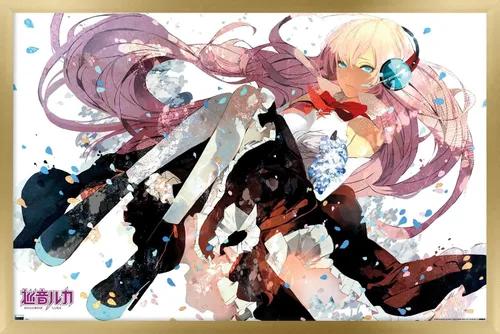 Vista 14 de Trends International Hatsune Miku - Póster de pared de Megurine Luka, 22.4 pulgadas de largo x 14.7 pulgadas, versión enmarcada en madera de granero