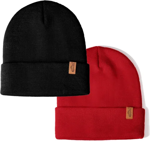 Vista 19 de Rajputana 1 y 2 Packs Gorro de invierno unisex de punto para hombre y mujer 2-Camuflaje