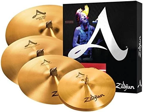 Vista 2 de Avedis Zildjian Zildjian A391 Serie A - Caja de platillos de 14 pulgadas Hihats16 pulgadas y 18 pulgadas Thin Crash 21 pulgadas Sweet Ride con ZKEY