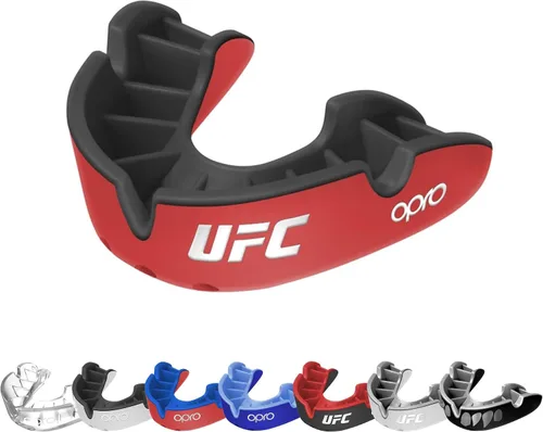 Vista 11 de OPRO Protector bucal moldeable de nivel plateado, ajuste esencial (negro/rojo) para niños y jóvenes, protector bucal de boxeo para artes marciales