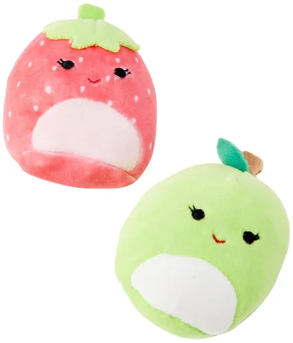 Vista 4 de Squishville por Squishmallow SQM0068 seis peluches misteriosos, 2 mini Squishmallows irresistiblemente suaves y coloridos; mini Durazno, Piña