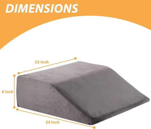 Vista 6 de Almohadas de elevación de piernas, almohadas de piernas para dormir, parte superior de espuma viscoelástica de gel refrescante, almohada de cuña