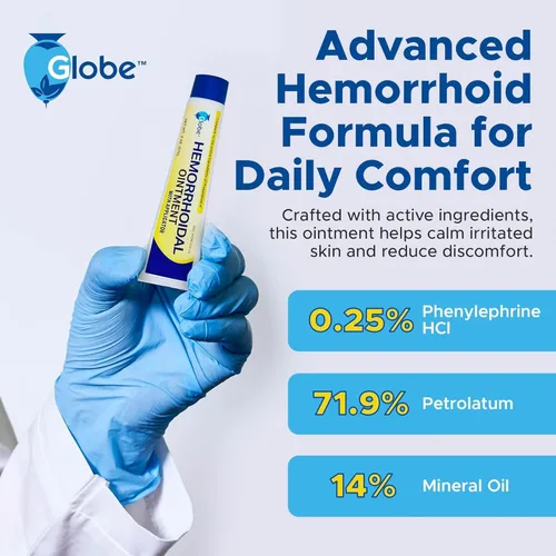 Vista 3 de Ungüento para aliviar el dolor hemorroidal, 2 onzas (1.98 oz) por tubo, tratamiento de hemorroides para picazón de acción rápida, hinchazón y alivio