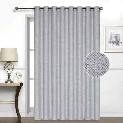Vista 13 de Everyday Celebration Cortinas de ventana 100% opacas para puerta corrediza de ventana, cortinas opacas con forro térmico, cortinas con ojales