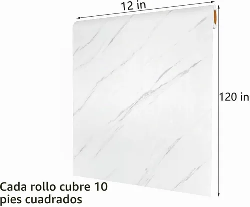 Vista 7 de Decotalk Papel de contacto de mármol blanco para encimeras, papel de contacto autoadhesivo para encimeras, papel tapiz de vinilo extraíble